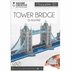 Coupon 🧨 Graine Créative Puzzle 3D Maquette - Tower Bridge - 80 X 17,5 X 25,5 Cm 😍