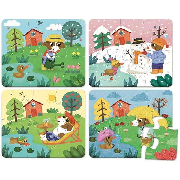 Promo ✔️ Vilac Kit Puzzle Puzzle Enfant - Les 4 Saisons - 4 X 6 Pcs 💯 – Image 2