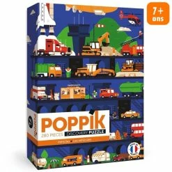 Le moins cher 🎉 Puzzle Pour Enfant Puzzle Découverte Poppik - Véhicules - 280 Pcs 🎁