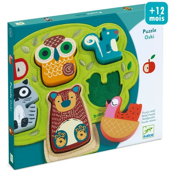 Meilleure affaire 🎉 Puzzle Pour Enfant Puzzle Relief Djeco - Oski - 5 Pcs 🎉