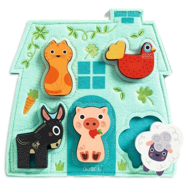 Promo 👏 Puzzle Pour Enfant Puzzle Relief Djeco - Mouki - 5 Pcs 🎉 – Image 2