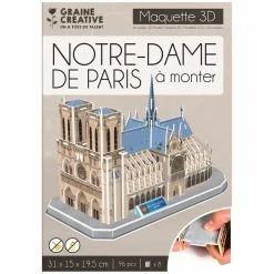 Budget 🌟 Graine Créative Puzzle 3D Maquette - Notre Dame De Paris - 31 X 15 X 19,5 Cm 🛒