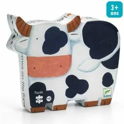 Meilleure affaire 💯 Kit Puzzle Puzzle Djeco - Les Vaches à La Ferme - 24 Pcs 🎉