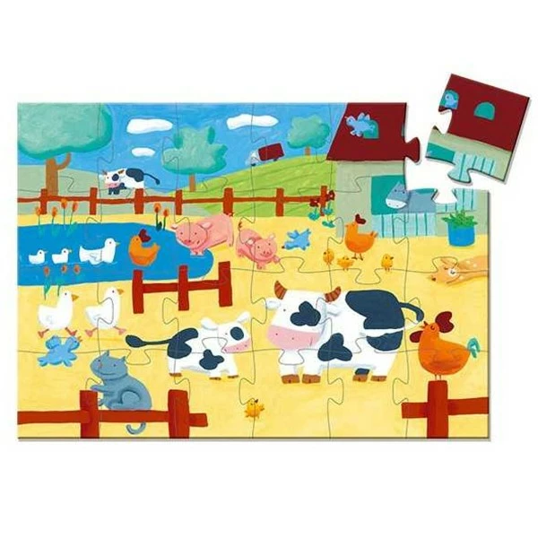 Meilleure affaire 💯 Kit Puzzle Puzzle Djeco - Les Vaches à La Ferme - 24 Pcs 🎉 – Image 2