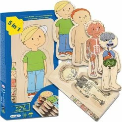 Remise 🔔 Creativ Company Puzzle Pour Enfant Puzzle En Bois Couche Sur Couche Autour Du Corps 1 Pc ✨