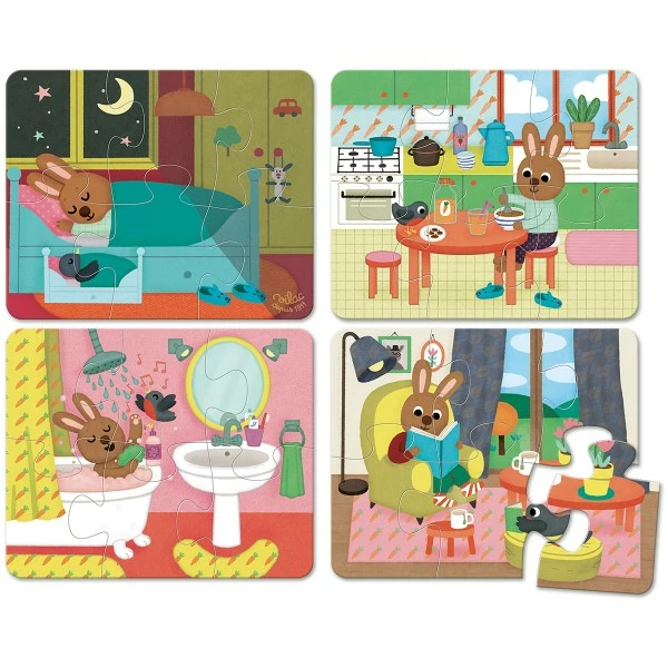 Meilleure vente 👍 Vilac Kit Puzzle Puzzle Enfant - La Maison - 4 X 6 Pcs 😀 – Image 2