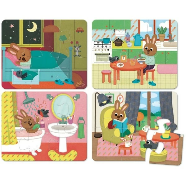 Meilleure vente 👍 Vilac Kit Puzzle Puzzle Enfant - La Maison - 4 X 6 Pcs 😀 – Image 3
