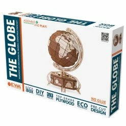 Bon marché ✨ EWA Kit Maquettes Bois Et Cartons Puzzle 3D Mécanique En Bois - Globe - 32 X 32 X 50,5 Cm - 393 Pcs ✨