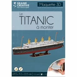 Acheter 🌟 Graine Créative Puzzle 3D Maquette - Titanic - 69,5 X 9,2 X 22,5 Cm 🎉