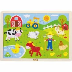 Tout neuf 👍 Puzzle Pour Enfant Puzzles En Bois VIGA - Dim. 30x22,5 Cm - 24 Pcs 🤩