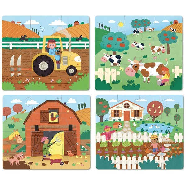Meilleure vente 🎉 Vilac Kit Puzzle 4 Puzzles évolutifs En Bois - La Ferme 👍 – Image 2