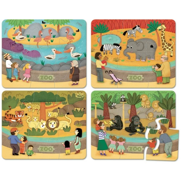 Promo 🎉 Vilac Kit Puzzle 4 Puzzles - Les Animaux Du Zoo 😍 – Image 2