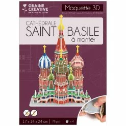 Coupon 😀 Graine Créative Puzzle 3D Maquette - Cathédrale Saint Basile - 17 X 14 X 24 Cm 🧨