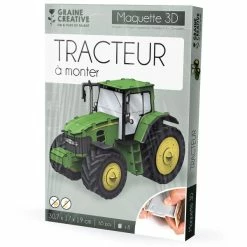 Offres 👏 Graine Créative Puzzle 3D Maquette - Tracteur - 30,7 X 17 X 19 Cm - 65 Pcs ❤️
