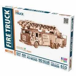Meilleur prix 🧨 EWA Kit Maquettes Bois Et Cartons Puzzle 3D Mécanique En Bois - Camion De Pompier - 37,8 X 9,8 Cm - 439 Pcs 🧨