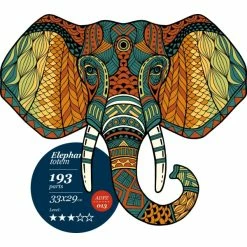 Le moins cher 😉 Kit Puzzle Wizardi Puzzle En Bois Eléphant Totem ADPZ013 ✔️