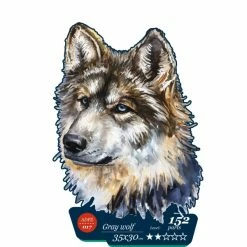 Meilleure affaire 😉 Kit Puzzle Wizardi Puzzle En Bois Loup Gris ADPZ017 🔥