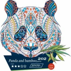 Vente flash ✨ Kit Puzzle Wizardi Puzzle En Bois Panda Et Bambou ADPZ008 🎉