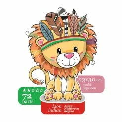 Le moins cher 🌟 Kit Puzzle Wizardi Puzzle En Bois Petit Lion Indien DDPZ-006 👍