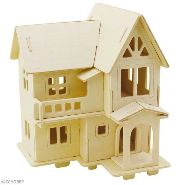Le moins cher 👏 Creativ Company Puzzle 3D à Décorer - Maison Avec Terrasse - 13 X 19 Cm 🎁 – Image 2
