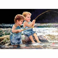 Meilleure vente 🔥 Kit Puzzle Pêcheurs En Herbe - Puzzle 260 Pcs Anatolian 🔔