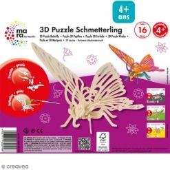 Top 10 🔥 Marabu Puzzle 3D En Bois à Monter - Papillon - 16 Pcs ⭐
