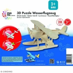 Acheter 😀 Marabu Puzzle 3D En Bois à Monter - Hydravion - 28 Pcs 😀