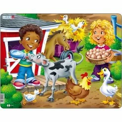 Offres 🧨 Creativ Company Puzzle Pour Enfant Puzzle Les Enfants Nourrissent Les Animaux 1 Pc 🥰