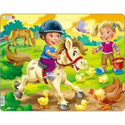 Grosses soldes 😀 Creativ Company Puzzle Pour Enfant Puzzle Garçon Sur Poney 1 Pc 🛒