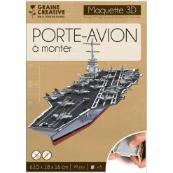 Le moins cher 🎁 Graine Créative Puzzle 3D Maquette - Porte Avion - 63,5 X 18 X 16 Cm 😉