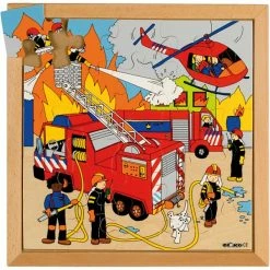 Meilleur prix 🤩 Creativ Company Puzzle Pour Enfant Puzzle En Bois - Les Pompiers - 25 Pcs 🔔