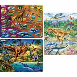 Sortie 💯 Creativ Company Puzzle Pour Enfant Puzzle Dinosaures 3 Pcs/ 1 Pq. 🎉