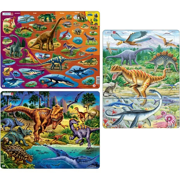 Sortie 💯 Creativ Company Puzzle Pour Enfant Puzzle Dinosaures 3 Pcs/ 1 Pq. 🎉