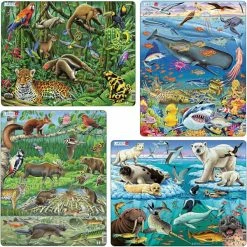 Meilleure vente ✔️ Creativ Company Puzzle Pour Enfant Puzzle Nature Et Animaux Sauvages 4 Pcs/ 1 Pq. 🔔