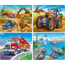 Remise ⭐ Creativ Company Puzzle Pour Enfant Transport De Casse-tête 4 Pcs/ 1 Pq. 🎁