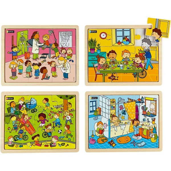 Meilleur prix ✨ Creativ Company Puzzle Pour Enfant Nathan Puzzle En Bois Santé 4 Pcs/ 1 Pcs 😍