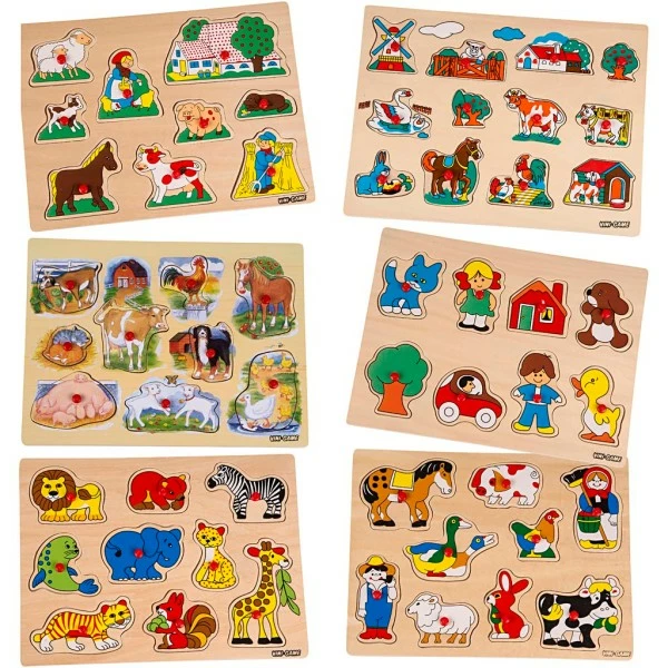 Remise ❤️ Creativ Company Puzzle Pour Enfant Puzzle En Bois Avec Bouton 6 Pcs/ 1 Pq. ❤️