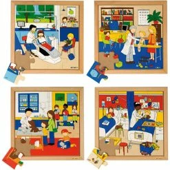 Meilleur prix ⭐ Creativ Company Puzzle Pour Enfant Puzzle - La Santé Des Enfants - 4 Pcs 👍