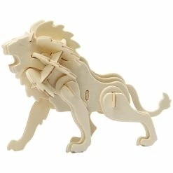 Grosses soldes 🌟 Creativ Company Puzzle 3D En Bois à Monter - Lion - 18,5 X 7 X 7,3 Cm 💯