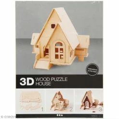Meilleure affaire 🥰 Creativ Company Puzzle 3D à Décorer - Petite Maison - 19 X 22,5 Cm 💯